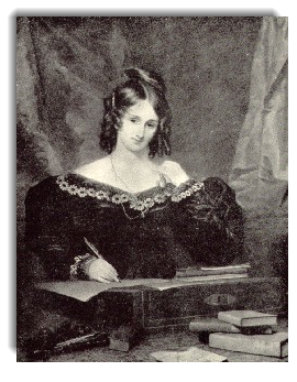 Mary Shelley, from the painting by S. J. Stump